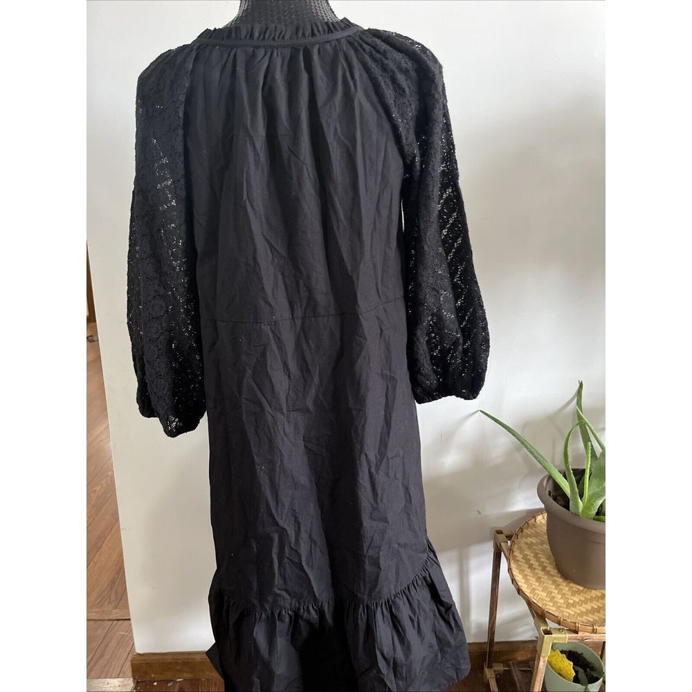 gap balloon lace Black Long sleeve tunic dress XS - Picture 7 of 13